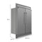 FORNO Maderno 60" 27.2 cu.ft. Convertible Refrigerator and Freezer with Modern Trim Kit in White with Antique Brass Handles, FFFFD1722-60MG-WHT