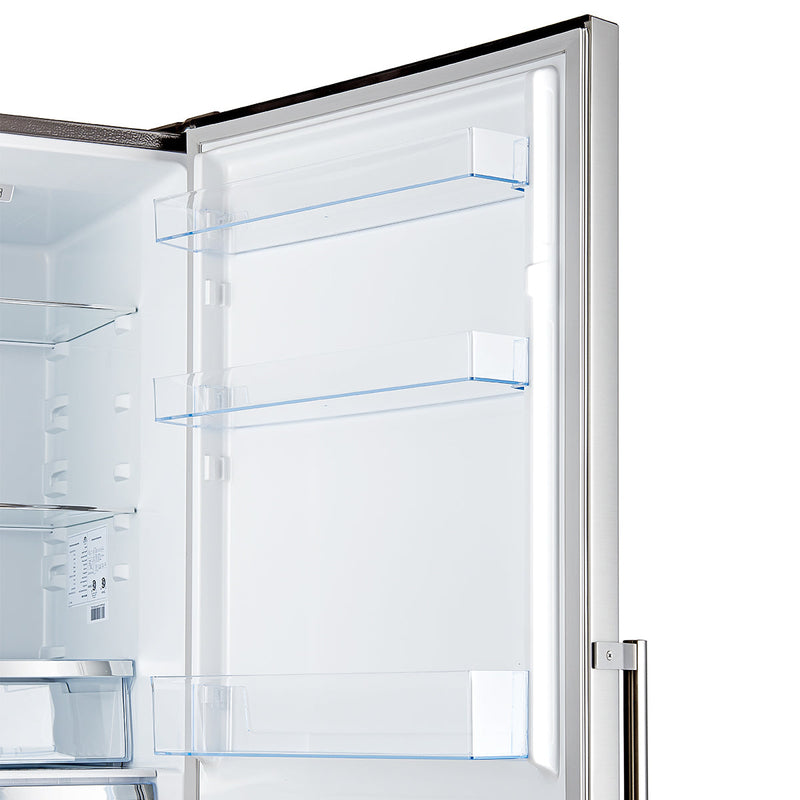 FORNO Guardia 23.4" 10.8 cu. ft. Right Swing Refrigerator with Bottom Freezer in Stainless Steel, FFFFD1778-24RS
