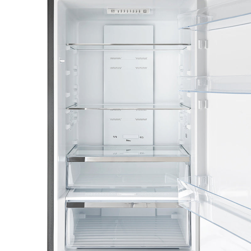 FORNO Guardia 23.4" 10.8 cu. ft. Right Swing Refrigerator with Bottom Freezer in Stainless Steel, FFFFD1778-24RS