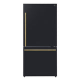 FORNO Espresso Package - 30" Electric Range, Range Hood, Refrigerator and Dishwasher in Black with Antique Brass Handles, FBDL-006-02US