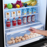 FORNO Espresso Milano 31" 17.2 cu. ft. Right Swing Refrigerator and Bottom Freezer in Black with Silver Handles, FFFFD1785-31BLK