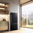 FORNO Espresso Package - 30" Electric Range, Range Hood and Refrigerator in Black with Silver Handles, FBDL-001-02US
