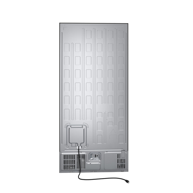 FORNO Espresso Milano 31" 17.2 cu. ft. Right Swing Refrigerator and Bottom Freezer in Black with Silver Handles, FFFFD1785-31BLK