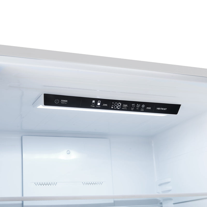 FORNO Espresso Milano 31" 17.2 cu. ft. Right Swing Refrigerator and Bottom Freezer in Stainless Steel with Silver Handles, FFFFD1785-31S