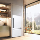 FORNO Espresso Package - 30" Electric Range and Refrigerator in White with Antique Brass Handles, FBDL-003-03US