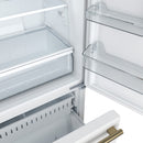 FORNO Espresso Milano 31" 17.2 cu. ft. Right Swing Refrigerator and Bottom Freezer in White with Antique Brass Handles, FFFFD1785-31WHT