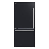 FORNO Espresso Milano 31" 17.2 cu. ft. Left Swing Refrigerator and Bottom Freezer with Ice Maker in Black and Silver Handles, FFFFD1786-31BLK