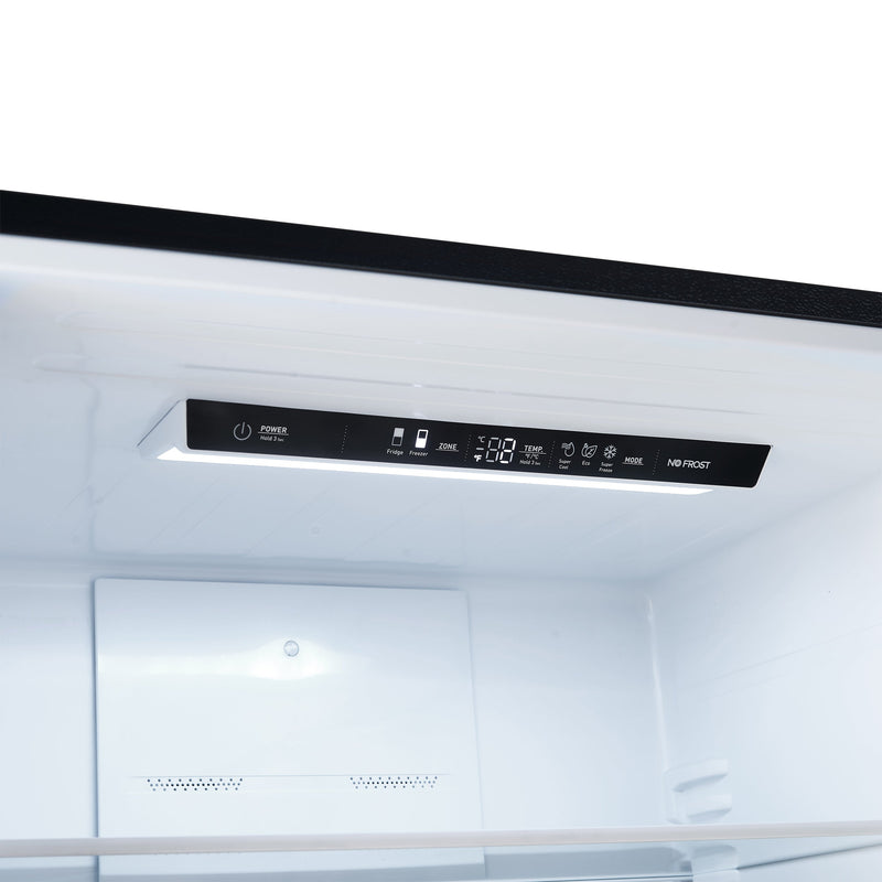 FORNO Espresso Milano 62" 34.4 cu. ft. Side-By-Side Refrigerator with Ice Maker in Black with Antique Brass Accents, FFFFD1787-60BLK