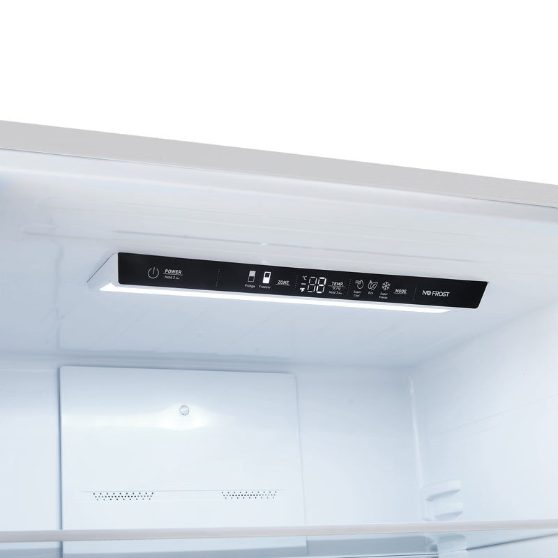 FORNO Espresso Milano 31" 17.2 cu. ft. Left Swing Refrigerator and Bottom Freezer with Ice Maker in Stainless Steel and Silver Handles, FFFFD1786-31S