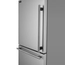FORNO Espresso Milano 31" 17.2 cu. ft. Left Swing Refrigerator and Bottom Freezer with Ice Maker in Stainless Steel and Silver Handles, FFFFD1786-31S