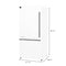 FORNO Espresso Milano 31" 17.2 cu. ft. Left Swing Refrigerator and Bottom Freezer with Ice Maker in White and Antique Brass Handles, FFFFD1786-31WHT