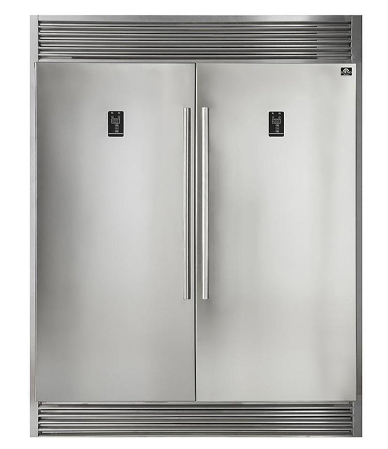 FORNO Package - 36 Inch Gas Range, Wall Mount Range Hood, Refrigerator, Microwave Drawer, Dishwasher, AP-FFSGS6244-36-8