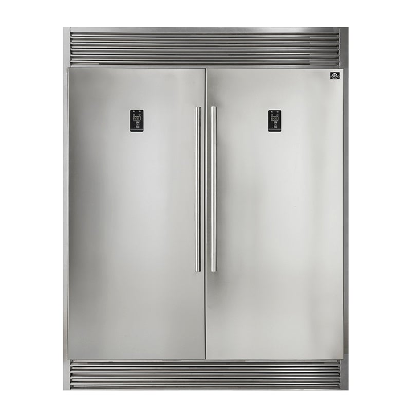 FORNO Appliance Package - 48" Gas Range, Range Hood, 60" Refrigerator, Dishwasher, Microwave Drawer, Wine Cooler, AP-FFSGS6244-48-22