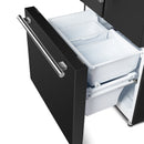 FORNO Espresso Gallipoli 30" 17.5 Cu. Ft. Refrigerator with Ice Maker in Black with Silver Handles, FFFFD1974-31BLK