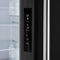 FORNO Espresso Gallipoli 30" 17.5 Cu. Ft. Refrigerator with Ice Maker in Black with Silver Handles, FFFFD1974-31BLK