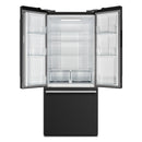 FORNO Espresso Gallipoli 30" 17.5 Cu. Ft. Refrigerator with Ice Maker in Black with Silver Handles, FFFFD1974-31BLK