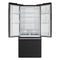 FORNO Espresso Gallipoli 30" 17.5 Cu. Ft. Refrigerator with Ice Maker in Black with Silver Handles, FFFFD1974-31BLK