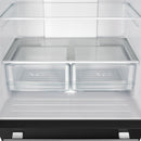 FORNO Espresso Gallipoli 30" 17.5 Cu. Ft. Refrigerator with Ice Maker in Black with Silver Handles, FFFFD1974-31BLK