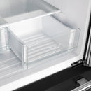 FORNO Espresso Gallipoli 30" 17.5 Cu. Ft. Refrigerator with Ice Maker in Black with Silver Handles, FFFFD1974-31BLK