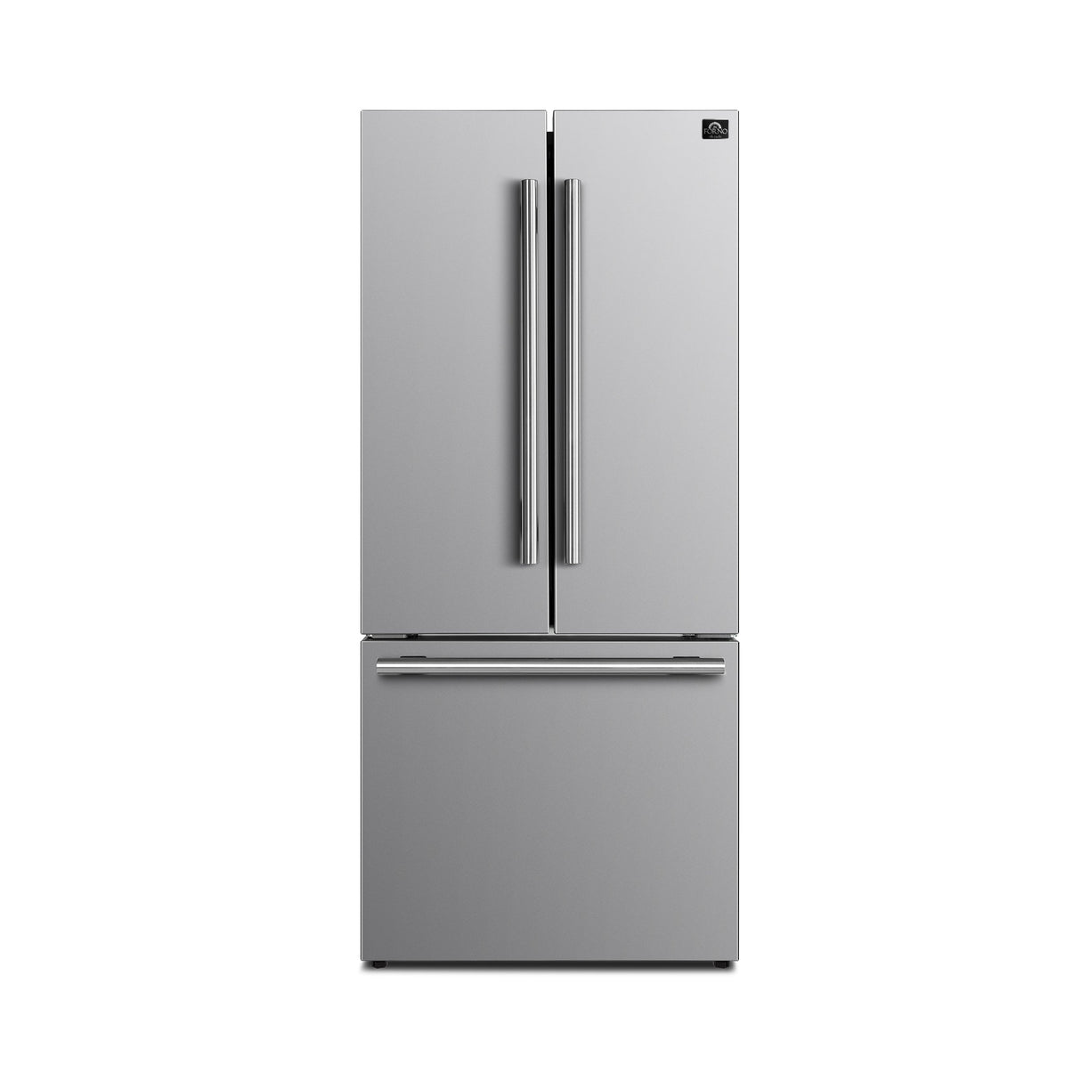 FORNO Gallipoli 30" 17.5 cu. ft. French Door Built-In Refrigerator in Stainless Steel with Ice Maker, FFFFD1974-31SB