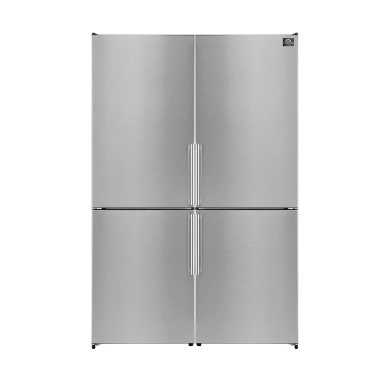 FORNO Appliance Package - 48" Dual Fuel Range, 48" Range Hood, 48" Refrigerator, AP-FFSGS6156-48-10