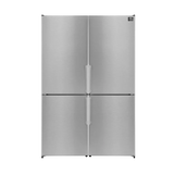 FORNO Appliance Package - 48" Dual Fuel Range, Dishwasher, 48" Refrigerator, Microwave Drawer, AP-FFSGS6156-48-12
