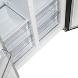 FORNO Espresso Salerno 33" 15.6 cu. ft. Refrigerator in Black with Silver Handles, FFRBI1805-33BLK