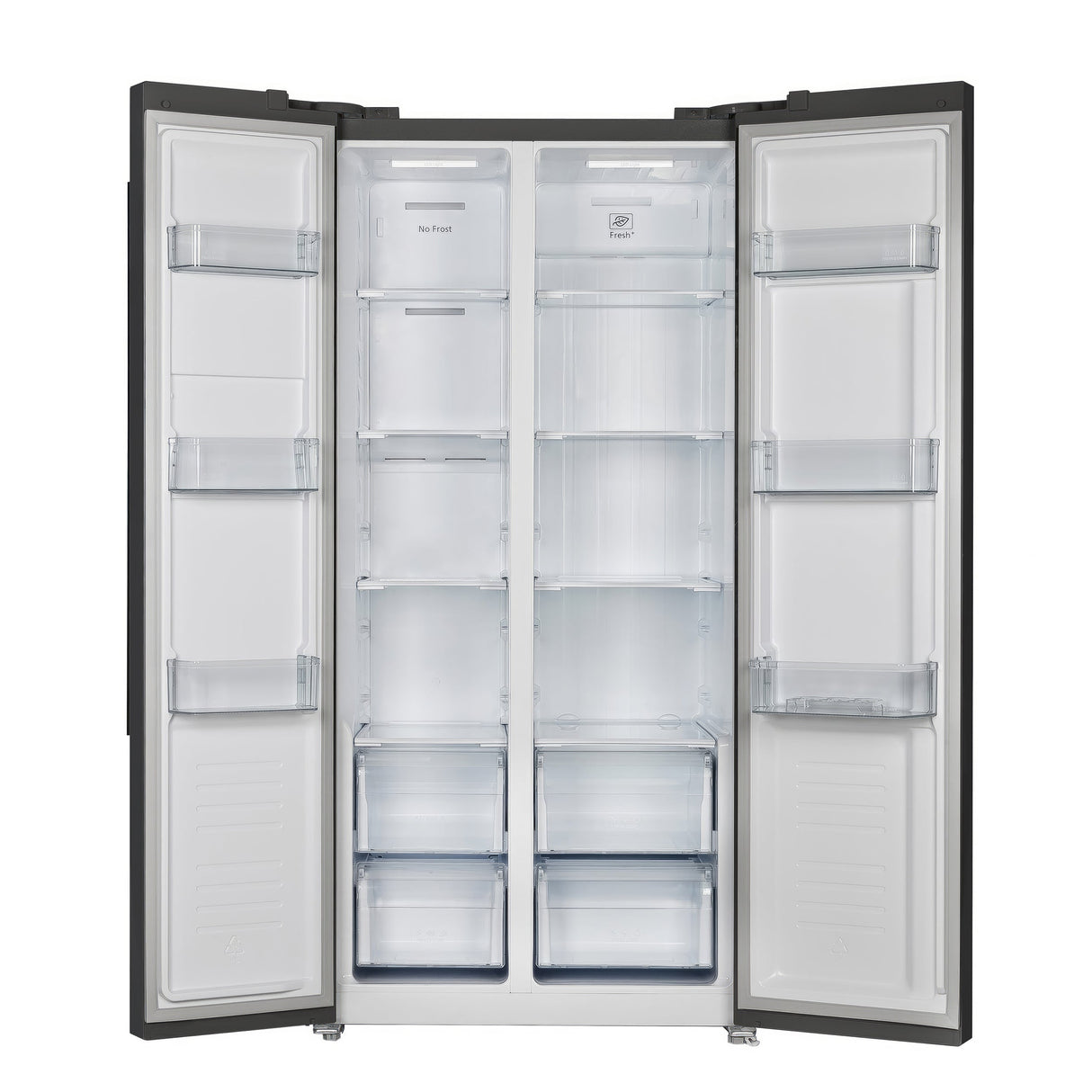 FORNO Espresso Salerno 33" 15.6 cu. ft. Refrigerator in Black with Silver Handles, FFRBI1805-33BLK