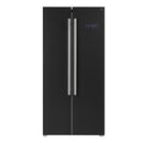 FORNO Espresso Package - 30" Electric Range, Range Hood, Refrigerator and Dishwasher in Black with Silver Handles