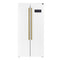 FORNO Espresso Package - 30" Electric Range, Range Hood, Refrigerator and Dishwasher in White with Antique Brass Handles