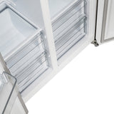 FORNO Espresso Salerno 33" 15.6 cu. ft. Refrigerator in White with Silver Handles, FFRBI1805-33WHT