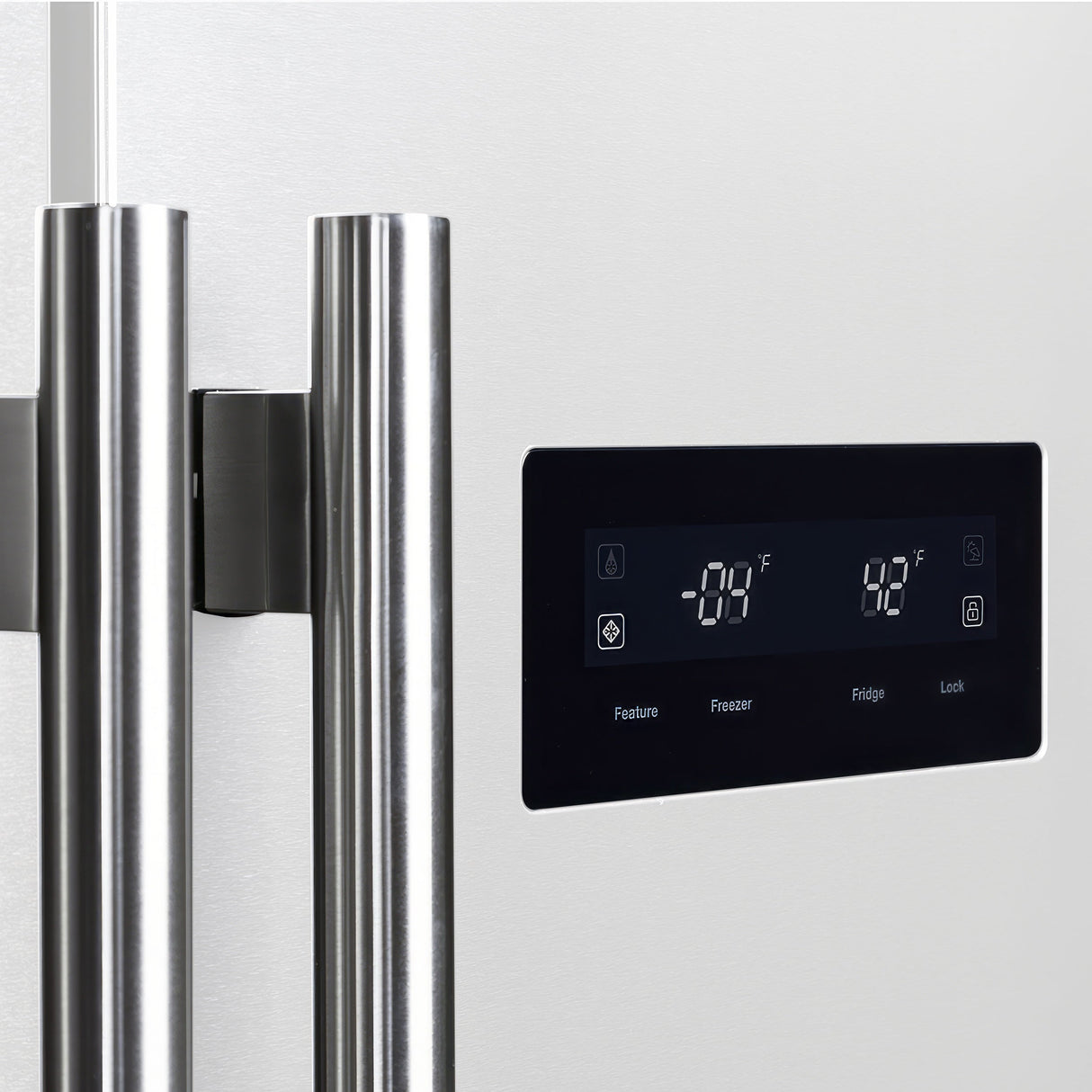 FORNO Espresso Salerno 33" 15.6 cu. ft. Refrigerator in White with Silver Handles, FFRBI1805-33WHT