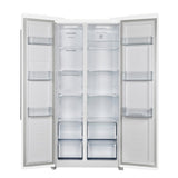 FORNO Espresso Package - 30" Electric Range, Range Hood and Refrigerator in White with Antique Brass Handles