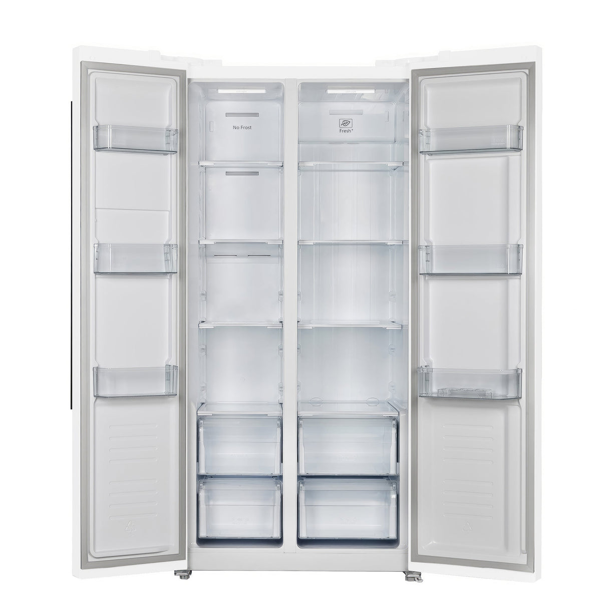 FORNO Espresso Salerno 33" 15.6 cu. ft. Refrigerator in White with Silver Handles, FFRBI1805-33WHT