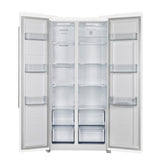 FORNO Espresso Salerno 33" 15.6 cu. ft. Refrigerator in White with Silver Handles, FFRBI1805-33WHT