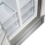 FORNO Salerno 37" 15.6 cu. ft. Side-by-Side Built-In Refrigerator in Stainless Steel and Modern Trim Kit, FFRBI1805-37MG