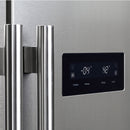 FORNO Salerno 37" 15.6 cu. ft. Side-by-Side Built-In Refrigerator in Stainless Steel and Modern Trim Kit, FFRBI1805-37MG