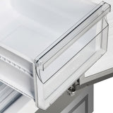 FORNO Salerno 37" 15.6 cu. ft. Side-by-Side Built-In Refrigerator in Stainless Steel and Modern Trim Kit, FFRBI1805-37MG