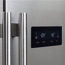 FORNO Salerno 37" 15.6 cu. ft. Side-by-Side Built-In Refrigerator in Stainless Steel and Grill Trim Kit, FFRBI1805-37SG