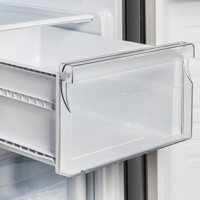 FORNO Salerno 37" 15.6 cu. ft. Side-by-Side Built-In Refrigerator in Stainless Steel and Grill Trim Kit, FFRBI1805-37SG