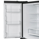 FORNO Espresso Moena 36" 19.2 cu. ft. Refrigerator with Ice Maker in Black with Antique Brass Handles, FFRBI1820-36BLK