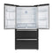 FORNO Espresso Moena 36" 19.2 cu. ft. Refrigerator with Ice Maker in Black with Silver Handles, FFRBI1820-36BLK
