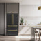 FORNO Espresso Package - 30" Electric Range, Range Hood, Refrigerator and Dishwasher in Black with Antique Brass Handles