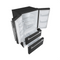 FORNO Espresso Package - 30" Electric Range and Refrigerator in Black with Silver Handles
