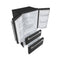 FORNO Espresso Moena 36" 19.2 cu. ft. Refrigerator with Ice Maker in Black with Silver Handles, FFRBI1820-36BLK