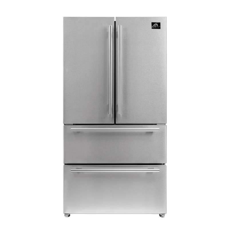 FORNO Appliance Package - 48" Gas Range, 36" Refrigerator, Microwave Drawer, Dishwasher, AP-FFSGS6244-48-25