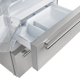 FORNO Moena 36" 19.2 cu. ft. French Door Built-In Refrigerator in Stainless Steel with Ice Maker, FFRBI1820-36SB