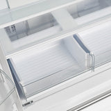 FORNO Espresso Moena 36" 19.2 cu. ft. Refrigerator with Ice Maker in White with Silver Handles, FFRBI1820-36WHT