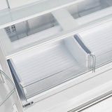 FORNO Espresso Moena 36" 19.2 cu. ft. Refrigerator with Ice Maker in White with Antique Brass Handles, FFRBI1820-36WHT