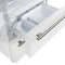 FORNO Espresso Package - 36" Refrigerator and Dishwasher in White with Silver Handles
